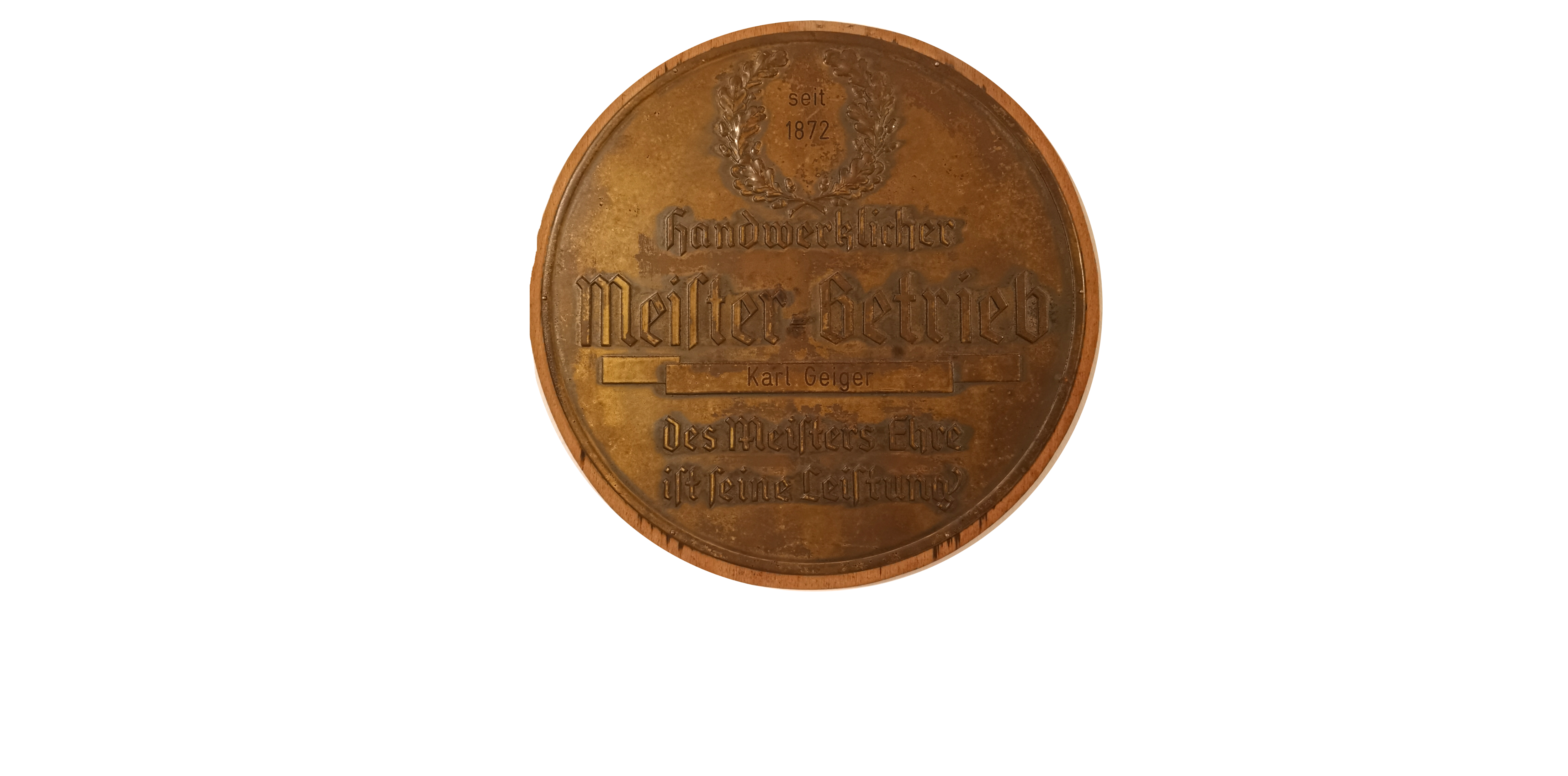 Medaille Meister-Betrieb Karl Geiger